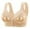 Beige, variant on Bigersell Wireless Push-up Bra New Ladies Seamless Comfortable No Underwire Breathable Gathering Front Opening Buckle Bra Woman Underwear Convertible Bra Style F-647 Khaki L