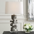 thumbnail image 3 of Uttermost Free Flowing Nickel Table Lamp, 3 of 15