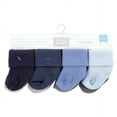 thumbnail image 2 of Hudson Baby Infant Boy Cotton Rich Newborn and Terry Socks, Solid Blue Gray 8 Pack Terry, 0-6 Months, 2 of 6