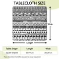 thumbnail image 2 of Black Geometric Striped Pattern Square Fitted Tablecloth with Elastic Edge,Square Table Cover,Washable Elastic Table Cover for Home Kitchen Party Decor 36"x36", 2 of 6