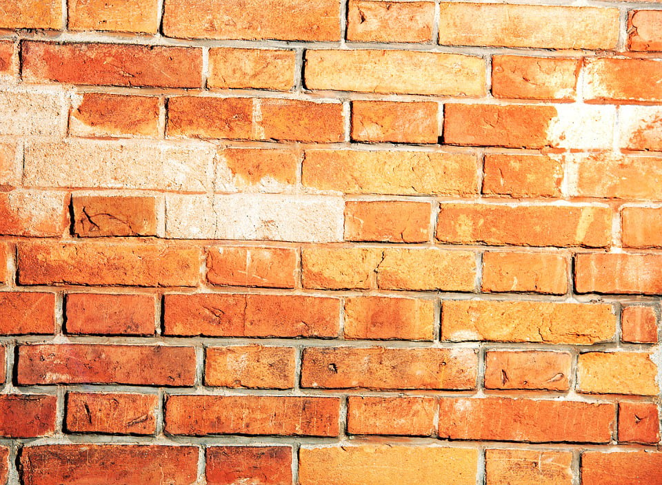 Canvas Print Brick Wall Built Festival Block Feldbranntstein Stretched Canv...