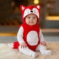 thumbnail image 4 of RUINIXCW Baby Animal Sleeveless Fox/Frog Romper with Hat Halloween Cosplsy, 4 of 9