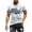 White, variant on Elvqul Short Sleeve T-Shirts for Men Black Gym Pull on Casual Printed Crew Neck Fitness Style Slim Fit Mens Shirts