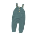 thumbnail image 3 of Baby Girl Boy Sweaters Knit Romper Cotton Solid Sleeveless Square Neck Jumpsuit Suspender Overalls Fall Winter Outfit for Boys And Girls 0-3 Months, 3 of 9