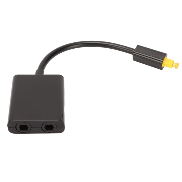 Optical Fiber Sound Cord, Surround Sound Fast Transmission 1 In 2 Out Reduce Distortion Digital Optical Cable Splitter For Computer For CD Player Black