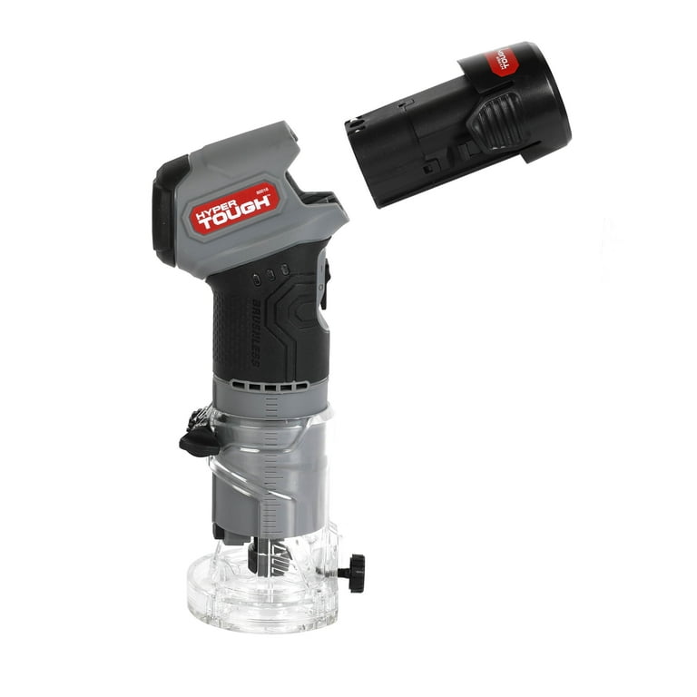 Hyper Tough 12V Max Lithium Ion Brushless Palm Edge Router with 1.5Ah Battery and Charger 80016 Walmart