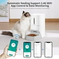 thumbnail image 2 of GHSDFBB Mangeoires Automatiques pour Chats, Distributeur de Nourriture Sèche pour Animaux de 4 L avec Bol en Acier Inoxydable 2,4 g et Couvercle à Verrouillage à Torsion, Distributeur de Nourriture pour Animaux avec Minuterie pour 1 à 10 Repas par Jour et Appel de Repas pendant 30 s pour Grange, 2 of 7