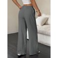 thumbnail image 3 of 2pcs Wide Leg Pants for Women Flowy Palazzo Drawstring Elastic Waist Trousers with Pockets Summer Beach Vacation Clothes, 3 of 6