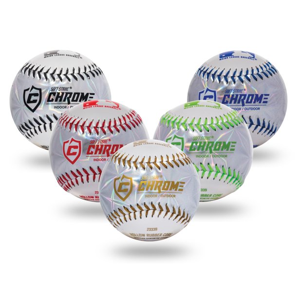 Franklin Sports MLB Soft Strike Metallic Tee Ball, Colors Vary 1 Ball