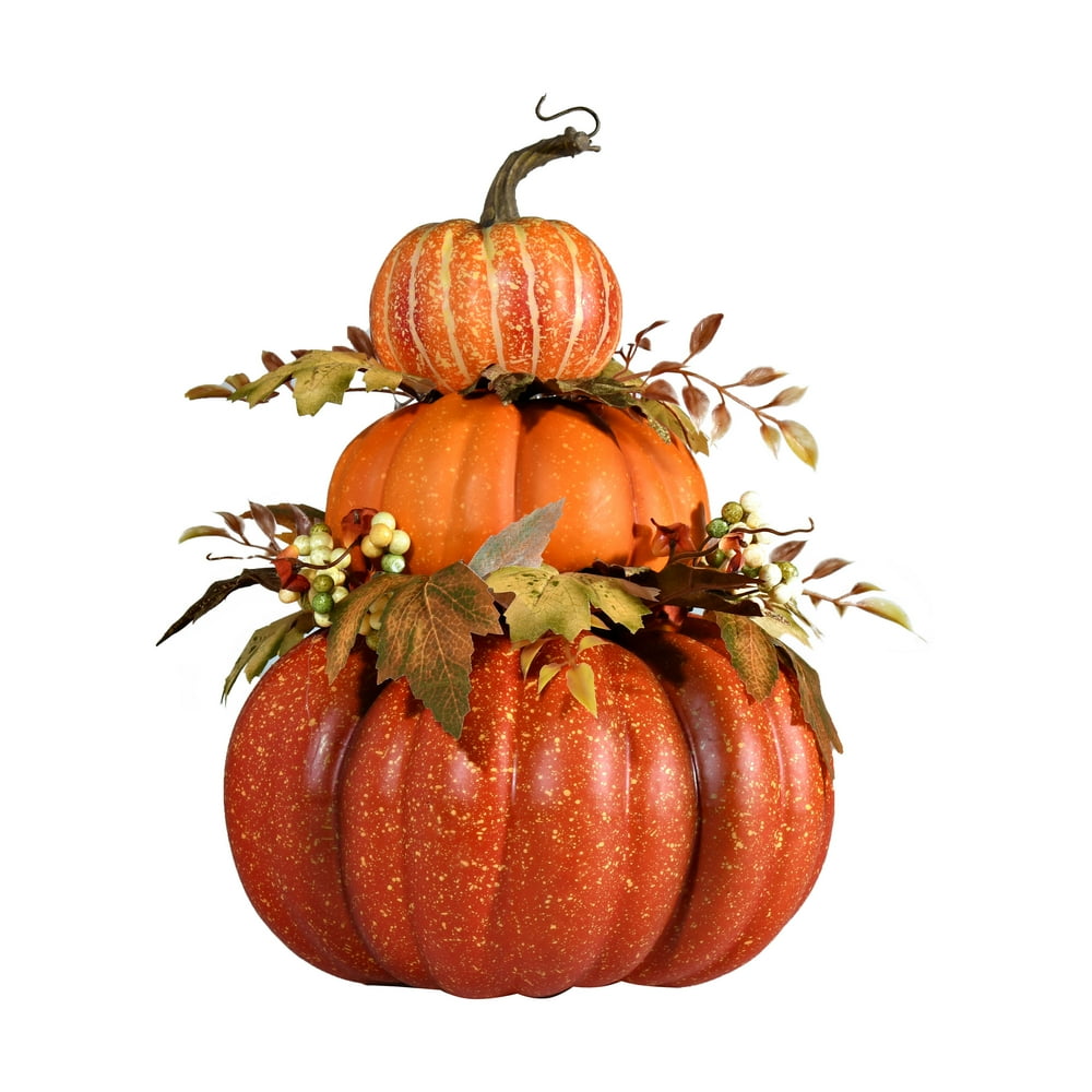 Giant Pumpkin Decoration
 Way to Celebrate Harvest Natural Orange Foam Pumpkin Stack Decoration