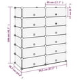 thumbnail image 4 of vidaXL Shoe Rack Black 94.5x36.5x106 cm PP, 4 of 5