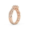 thumbnail image 4 of AFFY Infinity Halo Solitaire Bridal Set Ring for Women, IGI Certified 1.10 Carat (ctw) Round Cut Lab Grown Diamond Engagement Wedding Ring In 18k Solid Rose Gold F-G, VS-SI Quality Ring Size-7, 4 of 6