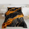 thumbnail image 2 of Homewish Chic Abstarct Ombre Bedding Comforter Set, Black Orange Fashion Marble Twin Comforter Sets, Teens Kids Adult Men Women Reversible Bedding Set, Luxury Bedroom Decor, 2pcs, 2 of 8