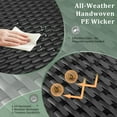 thumbnail image 6 of ETHFRFOutdoor Side Table with Storage, 27-Gallon Patio Deck Box Outdoor Wicker Side Table for Poolside Balcony Storage Table (Black, Square)，Black, 6 of 14