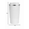 thumbnail image 4 of Stainless Steel Vacuum Insulated Travel Mug - 510ml, White | Double Walled Coffee Cup With Leakproof Lid - Reusable For Hot Cold Coffee | Thermal Mug With Non Slip Protective Cover, 4 of 5