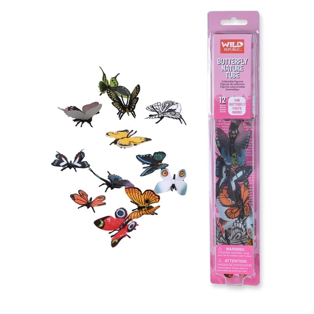 Tubo Toy Wild Republic Butterfly Nature, 12 unidades, multicolor Wild Republic WILD REPUBLIC