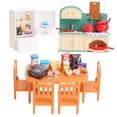 thumbnail image 1 of Juego de muebles para casa de muñecas, juguetes para niños, accesorios para casa de muñecas en miniatura, juguetes de juego de simulación para niños, niñas y niños pequeños a partir de 3 años con coci, 1 of 5