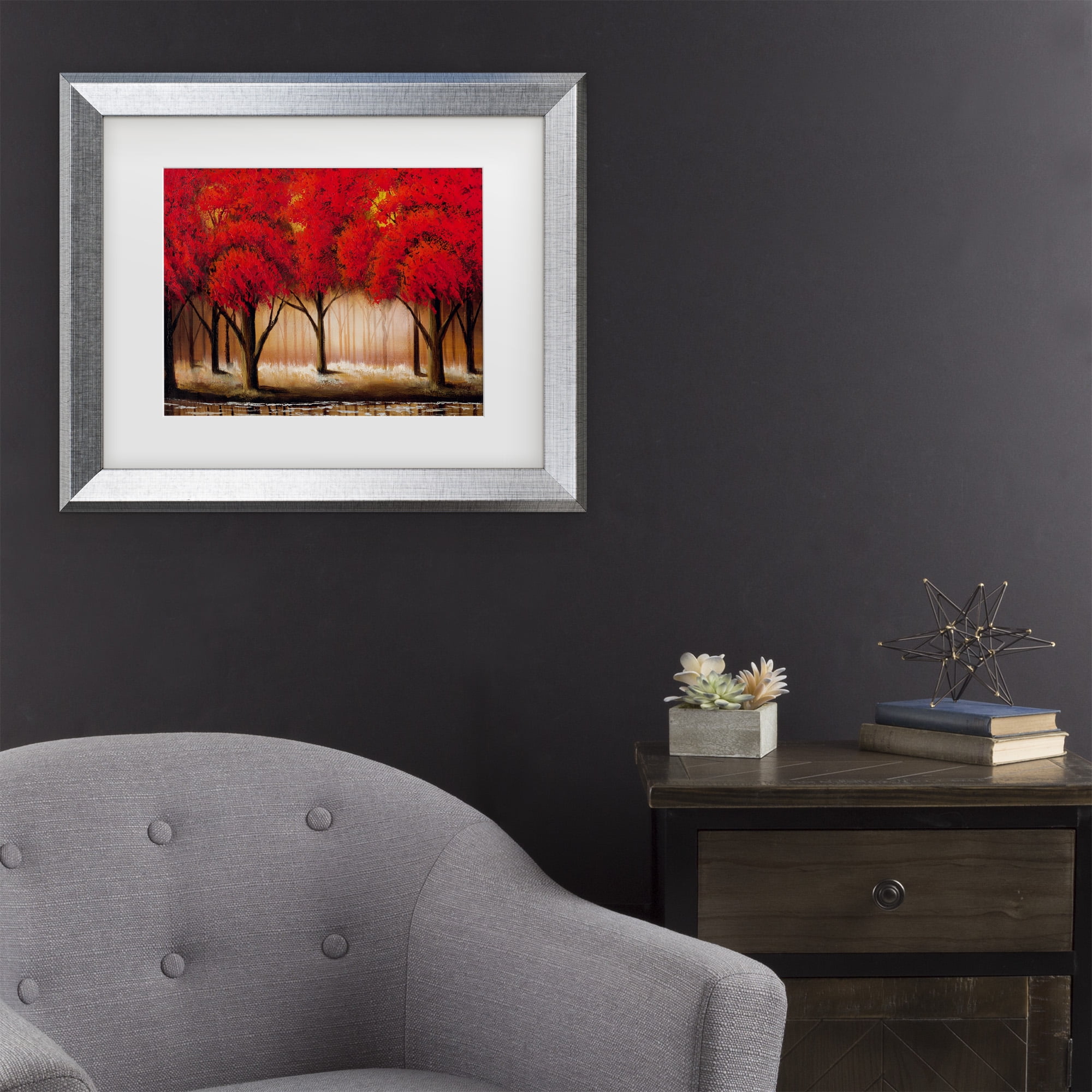 Trademark Fine Art 'Parade of Red Trees II' Canvas Art by Masters Fine Art