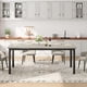 thumbnail image 3 of 6 - 8 person dining mesa: estilo rural grande rectangular kitchen mesa con sturdy metal legs para small kitchens, dining & oficina areas, 3 of 7