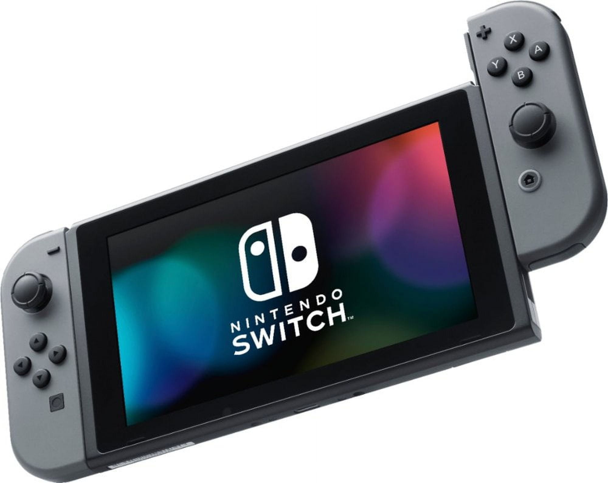 Holiday Switch Gaming Bundle: New Nintendo Switch Gray Joy-Con Console +  Ring Fit Adventure Set