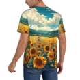 thumbnail image 2 of KLL Field Style Bicycle Young Sunflower for Men's Baseball Shirts,Short Sleeve Casual Shirts Button Down Shirt for Men Beach Summer Wedding Shirt-Large, 2 of 7