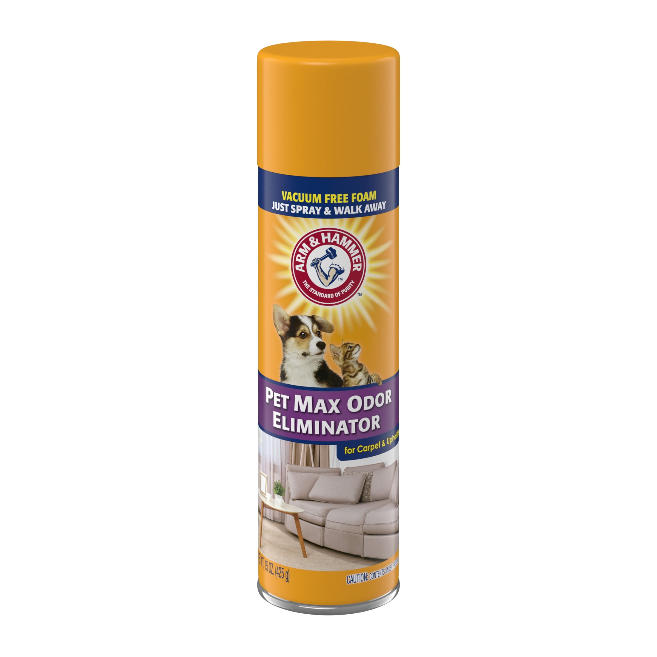 ARM & HAMMER Pet Max Odor Eliminator Foam for Carpet and Upholstery, Sunburst Fresh Scent, 15 oz