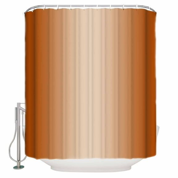 Burnt Orange Shower Curtain, 48" x 72", Ombre Solid Color Gradient Modern Art Waterproof Bathroom Curtain Washable Shower Curtain Set with 12 Hooks