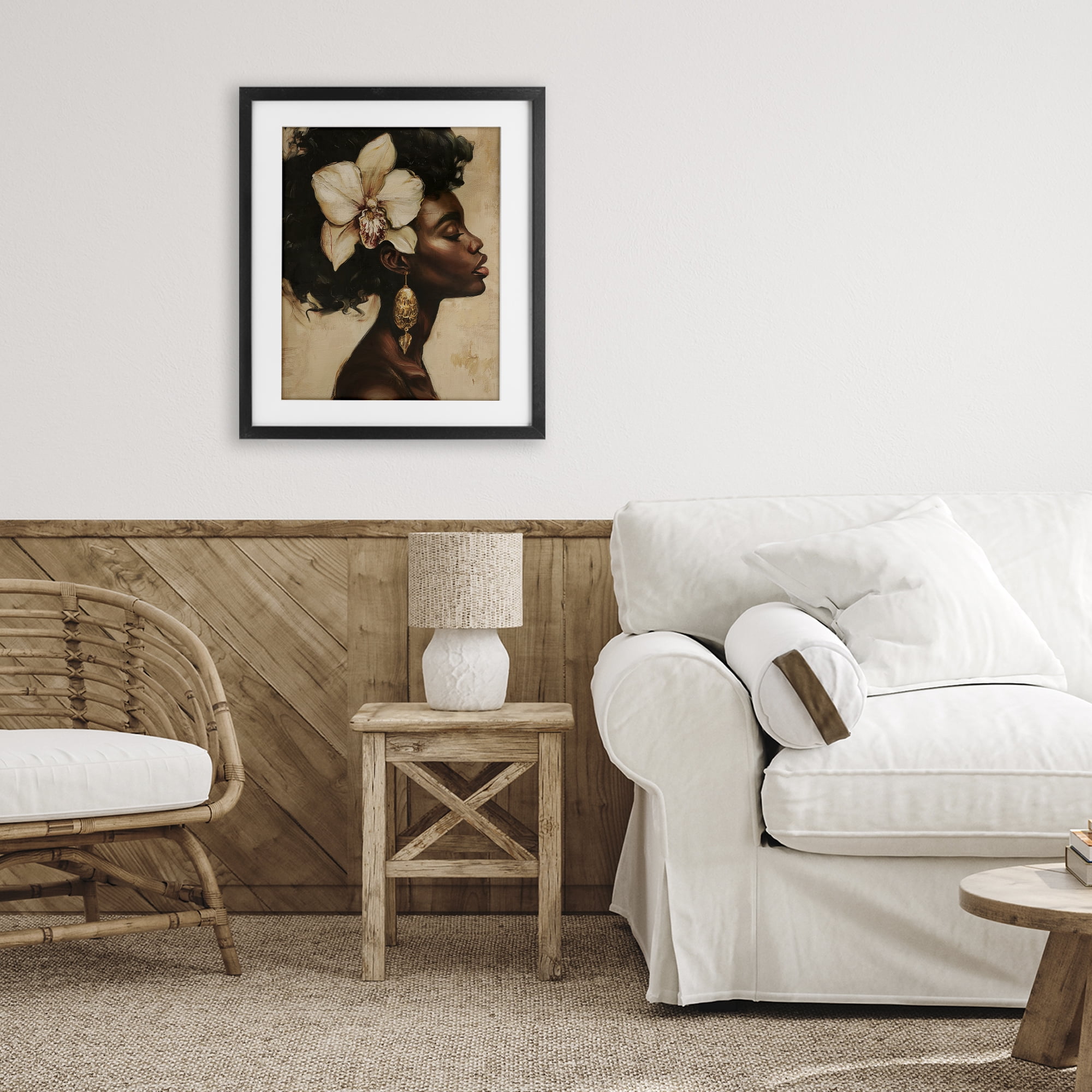 Stupell Industries Orchid Majesty Portrait Black Framed Print Under Glass, design by Svetlana Aleynikova