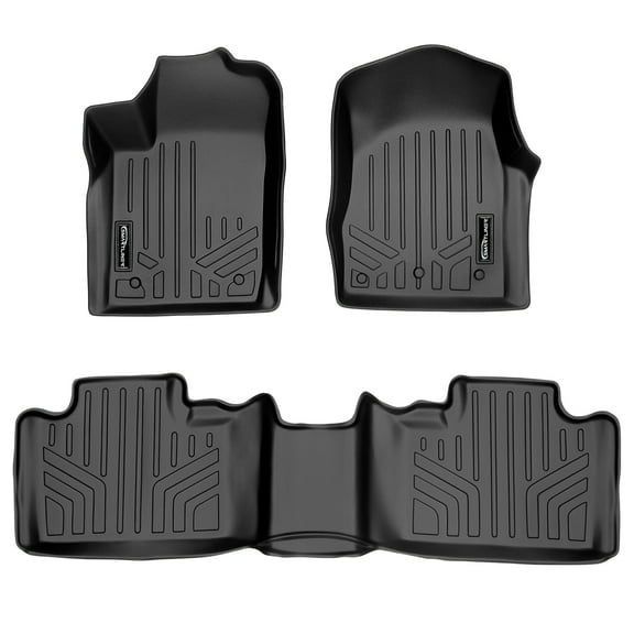 SMARTLINER 2 Rows Custom Fit Floor Liners Compatible with 2013 - 2015 Dodge Durango 6 Passenger and 7 Passenger