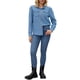 thumbnail image 2 of BLUSA CHIC para Mujeres de Mezclilla con Mangas Largas Abullonadas y Botones, Camisa con Bolsillo, Top Casual de Jeans M Azul, 2 of 6