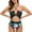 Mint Green, variant on Womens One Piece Swimsuit Plunge Neckline Cutout Criss Cross Bathing Suit
