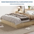 thumbnail image 3 of Towallmark Twin XL Size Bed Frame with Sturdy Wooden Slats,Solid Wood Platform,Floor-Standing Bed Frame, Modern Minimalist Design Space-Saving Bed Frame, No Box Spring Needed, Easy Assembly, 3 of 6