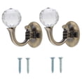 thumbnail image 5 of TAILTOSS 2Pcs Zinc Alloy Crystal Curtain Hooks for Home in Creative Shape Bronze, 5 of 8