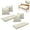 Beige, variant on JOVELL 2 Pack Outdoor Bench Cushion Waterproof, 48"x18"x3.5" Thick Non-Slip Patio Seat Pad with Ties, Fade & UV Resistant Furniture Cushion for Garden, Porch, Deck, Navy