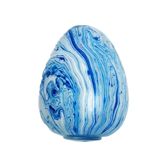 Easter Egg Squishy Fidget Toys, Stress Relief Sensory Toys for Teen & Adults, Colorful Marbled Squishy Balls, Easter Basket Stuffers, Party Favors & Gifts for Easter Celebrations (Blue)