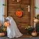 thumbnail image 5 of Decoración de Halloween Letrero de puerta de bienvenida de Halloween, decoración de Halloween, colgador de puerta de madera redondo, letrero colgante, colgante de pared de Hallow(Buy 2 save 10%), 5 of 7