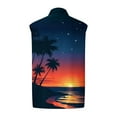 thumbnail image 4 of Fancifize Men's Big and Tall Sleeveless Shirts 3D Printed Button Up Tropical Beach Tank Top Summer Collered Casual Tank Shirt, 4 of 4