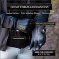 thumbnail image 5 of Mens Warm Winter Leather Gloves Dress Motorcycle Driving Cold Weather Thermal Lining (Black, Large), 5 of 6