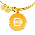 thumbnail image 1 of Dai Stablecoin (DAI) Bracelet Stainless Steel or 18k Gold Circle Bangle, 1 of 7