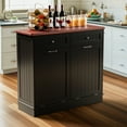 thumbnail image 6 of GETYES Double Tilt Out Trash Cabinet, Wooden Free Standing Recycling Bin, 10 Gallon (Black), 6 of 8
