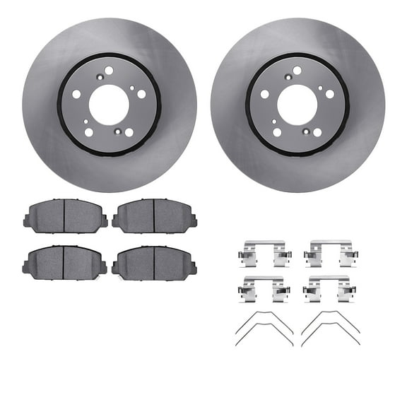 Dynamic Friction Company Front Brake Rotors with 5000 Advanced Brake Pads includes Hardware 6512-58130