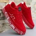thumbnail image 2 of Men'S Low-Top Sneakers - All-Season Red - Lace-Up Closure, Cushioned Rubber Sole - Lightweight Sneakers for Skateboarding,Geometric Pattern, Breathable Fabric, Durable Construction, 2 of 9