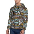 thumbnail image 3 of Lsque Barbeque Pattern Casual Men's Hoodie,Hooded Sweatshirt with Kangaroo Pocket,Pullover Hoodie-Medium, 3 of 7
