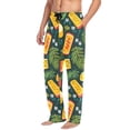 thumbnail image 2 of joogoo Men's Pajama Pants Watermelons and Leaves Cotton Long Sleepwear Lounge Pants M, 2 of 7