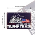 thumbnail image 5 of All Aboard The Trump Train 2020 Campaign Metal Sign American Flag MAGA Bar Garage Wall Decor, 5 of 7