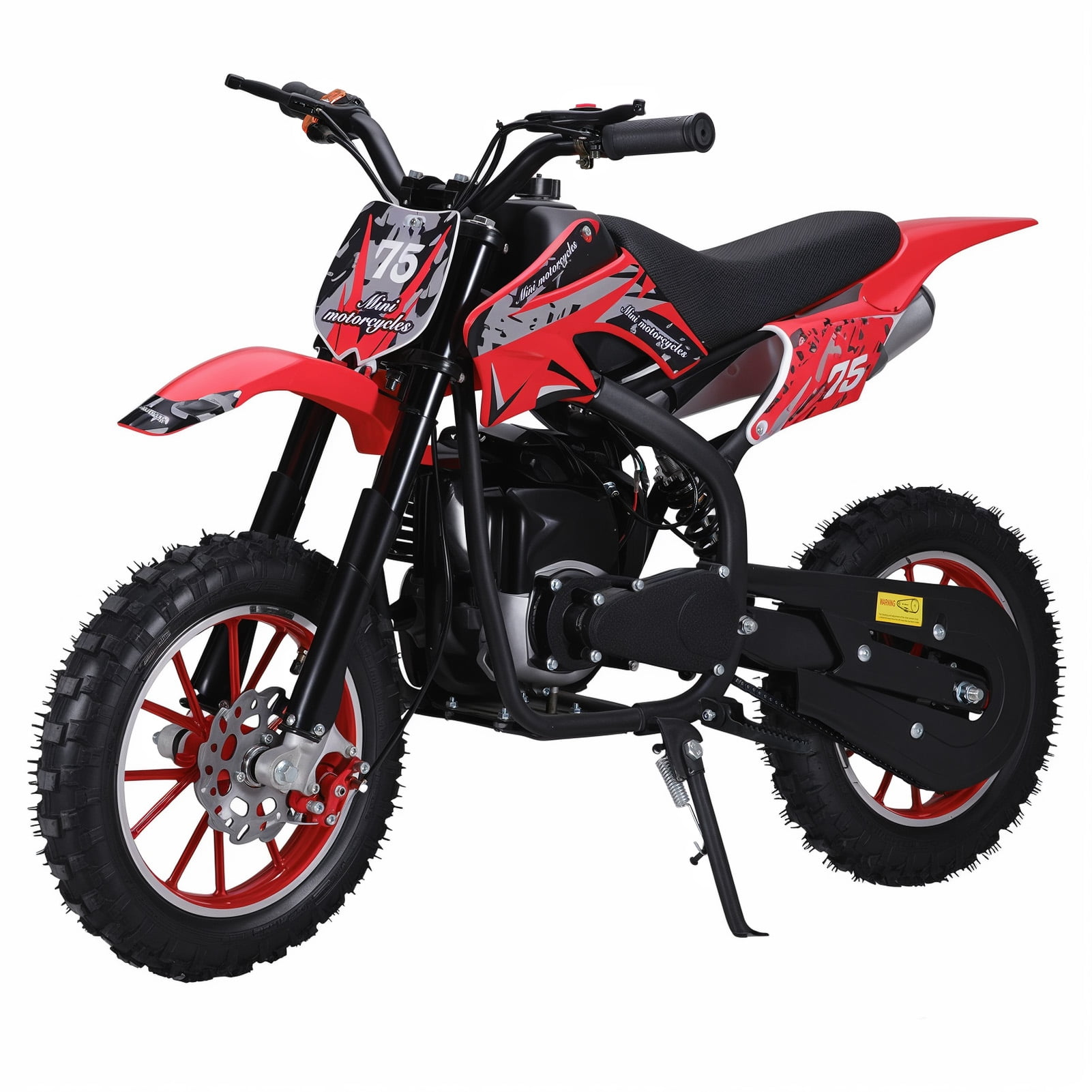 Kids Dirt Bike 49CC 4-Stroke Gas Powered Off Road Motorcycle, Maximum Speed 35km/H Children Pocket Motorbike with Disc Brakes