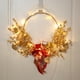 thumbnail image 2 of Corona oriental tradicional con lazo rojo, decorativa, de hierro forjado, para ventana., 2 of 7