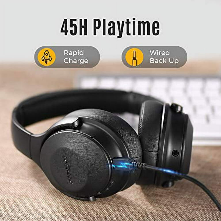 MPOW H17 BH381A Black ANC Wireless Bluetooth Over Ear Foldable Headphones  IOS
