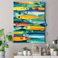 thumbnail image 4 of UXIEQU Colorful Sardine School Canvas Wall Art 15.75x11.81 Inches, 4 of 8