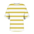thumbnail image 3 of hxobax Striped Short Sleeve Tshirts Women Summer Tops Cute Oversized Tees Y2K Clothes Tunic Blouses, 3 of 4